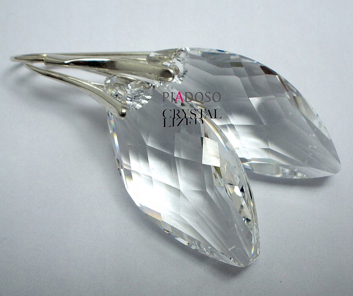 Velké krystaly Náušnice Stříbro Crystal Certifikát