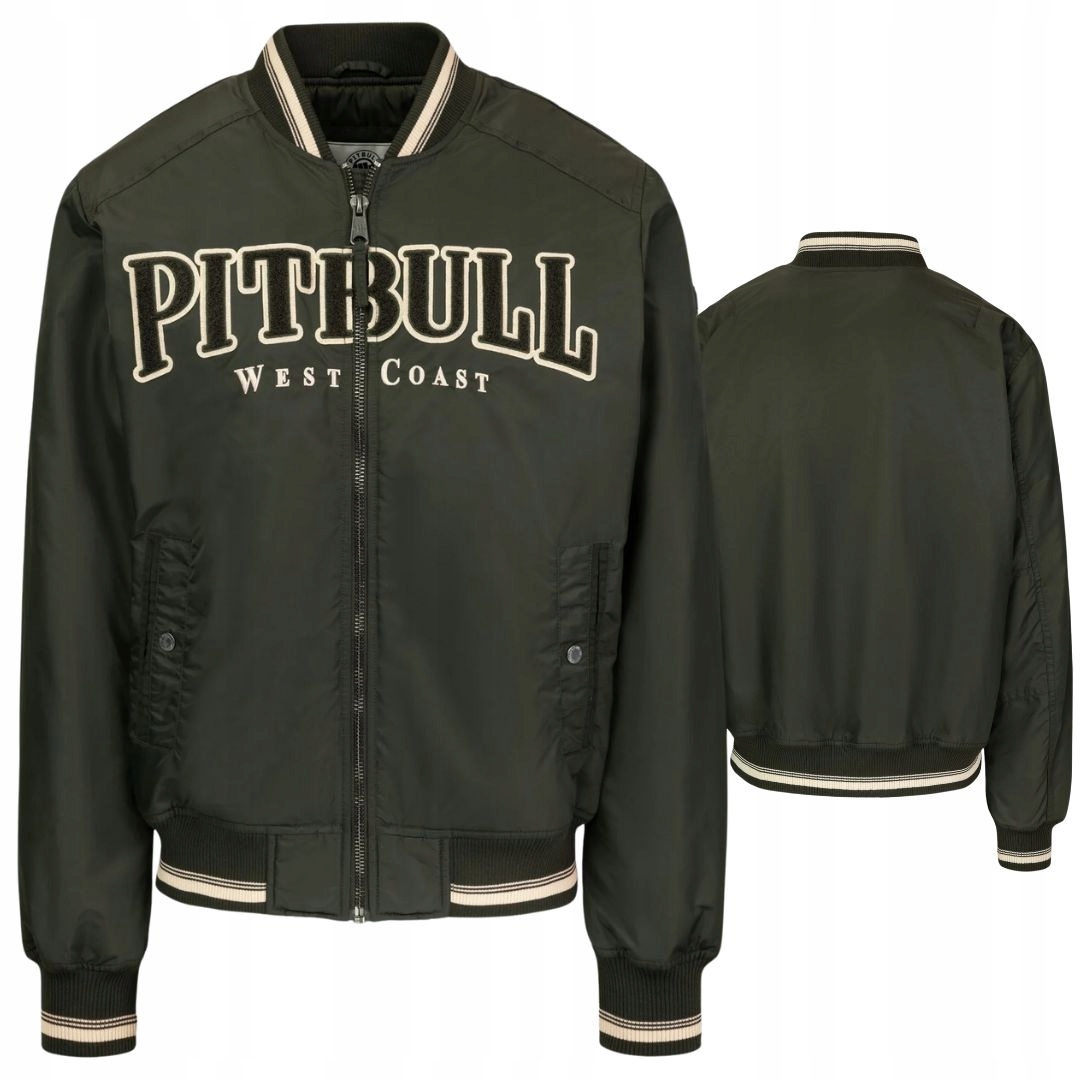 Pitbull West Coast Pánská Prošívaná Přechodová Bunda Detroit Zelená XL