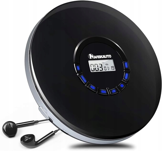 DISCMAN MP3 SŁUCHAWKI USB PRZENOŚNY ODTWARZACZ LED LCD