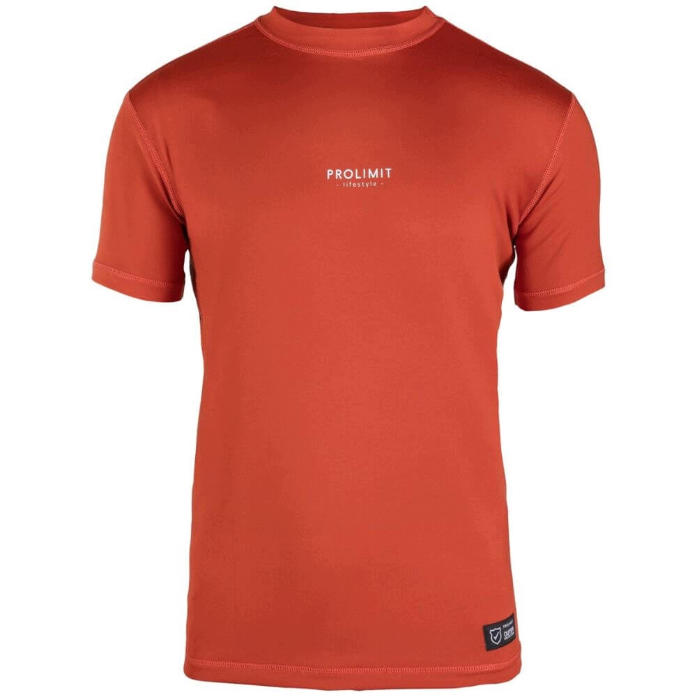 Lycra Rashguard Prolimit Logo z krótkim rękawem Red XL