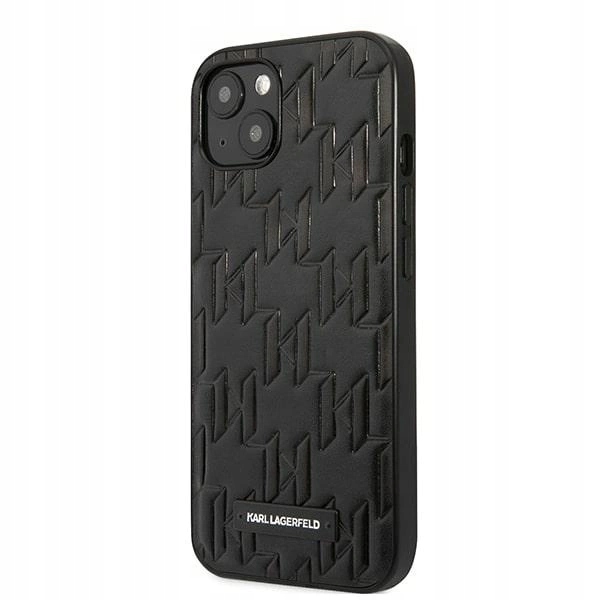 Pouzdro Karl Lagerfeld Monogram Plaque pro iPhone 13 mini černé