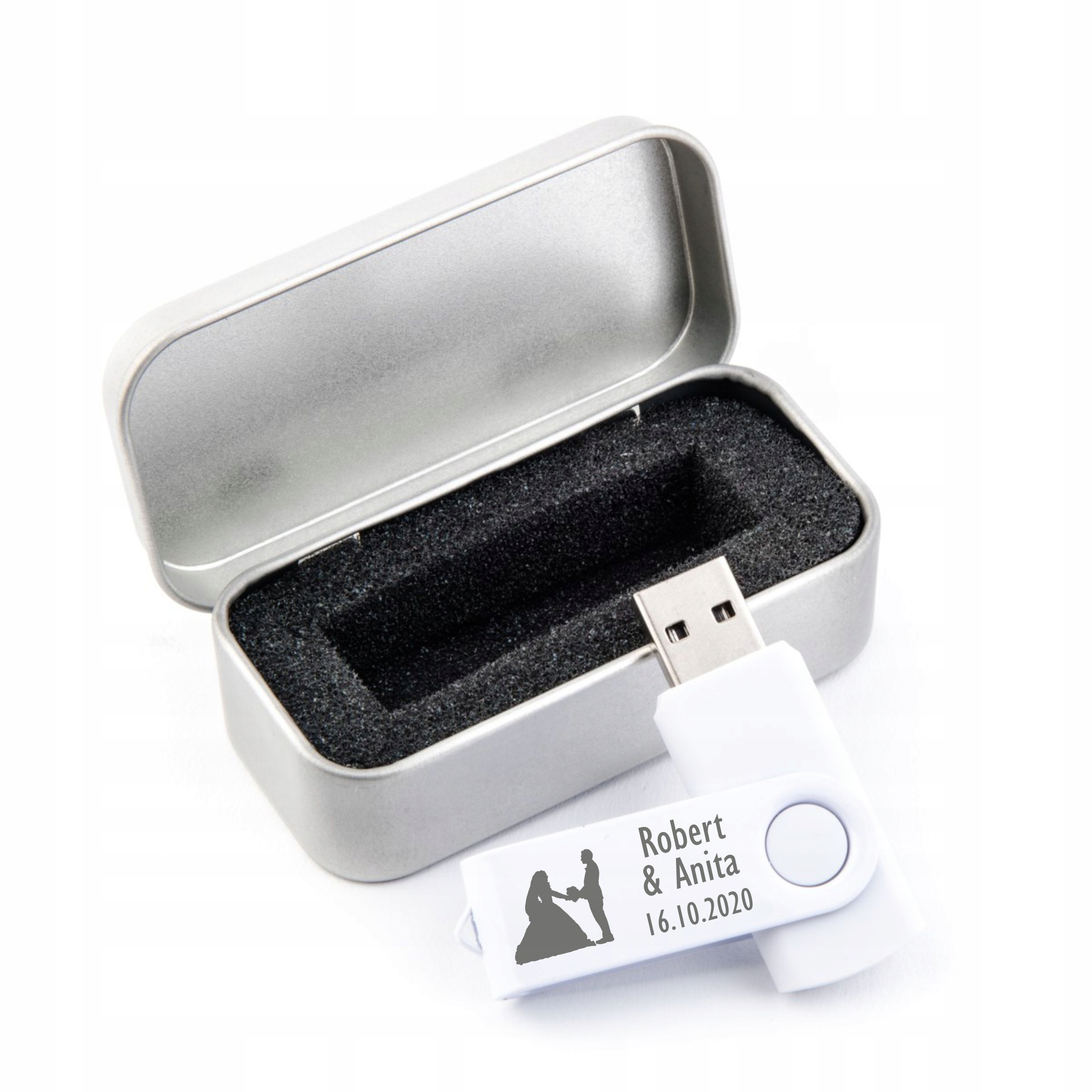 Pendrive 16 GB USB 3.0 pudełko + GRAWER ŚLUBNY