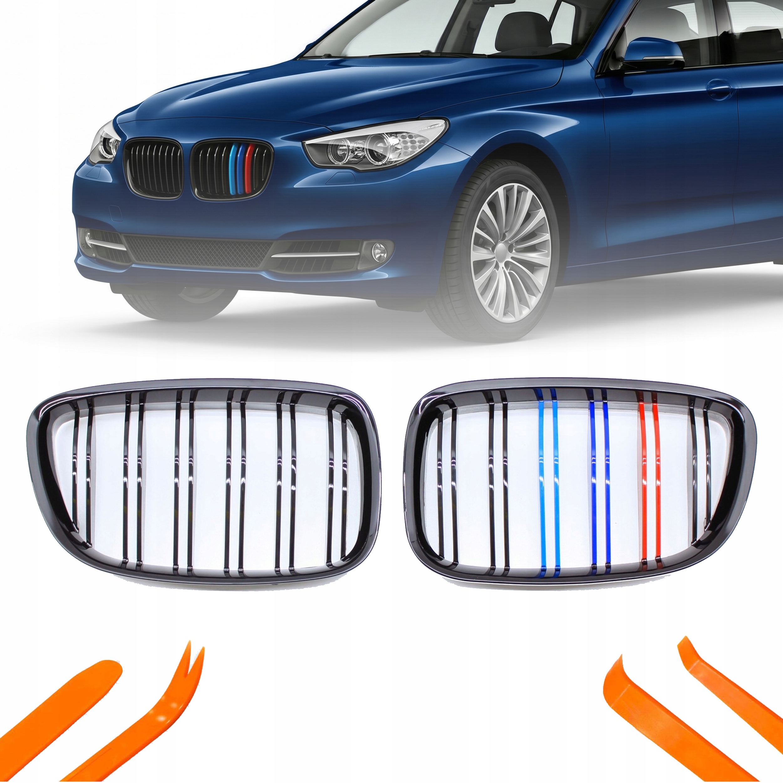 Atrapa Gril Nerki Bmw 5GT F07 09-16 Černá Lesklá Barva M Balení 2 Žebra