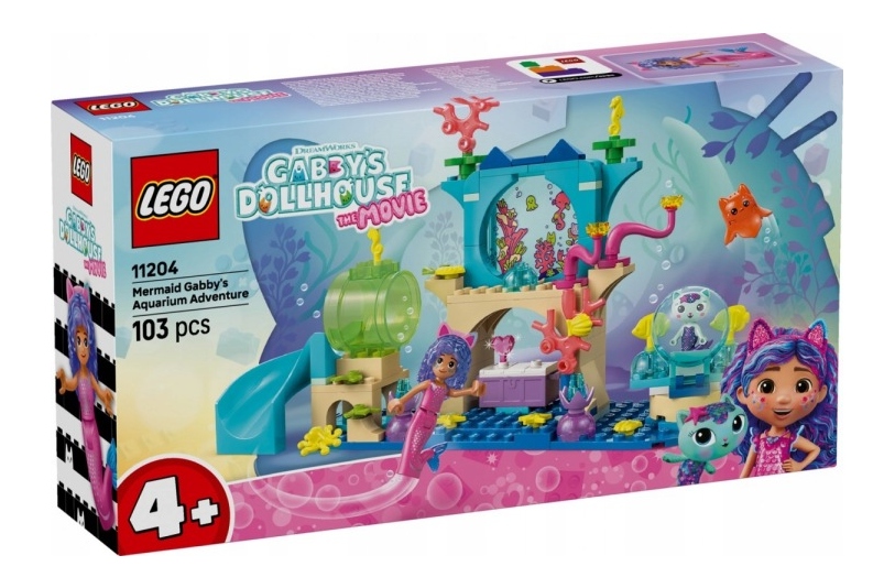 Lego 11204 Gabby's Dollhouse Podvodní Dobrodružství Mořské Panny Gabi