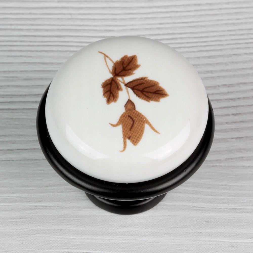 GAŁKA MEBLOWA GAŁKA DO SZAFKI PORCELANA ZE WZOREM Kod producenta 0003326