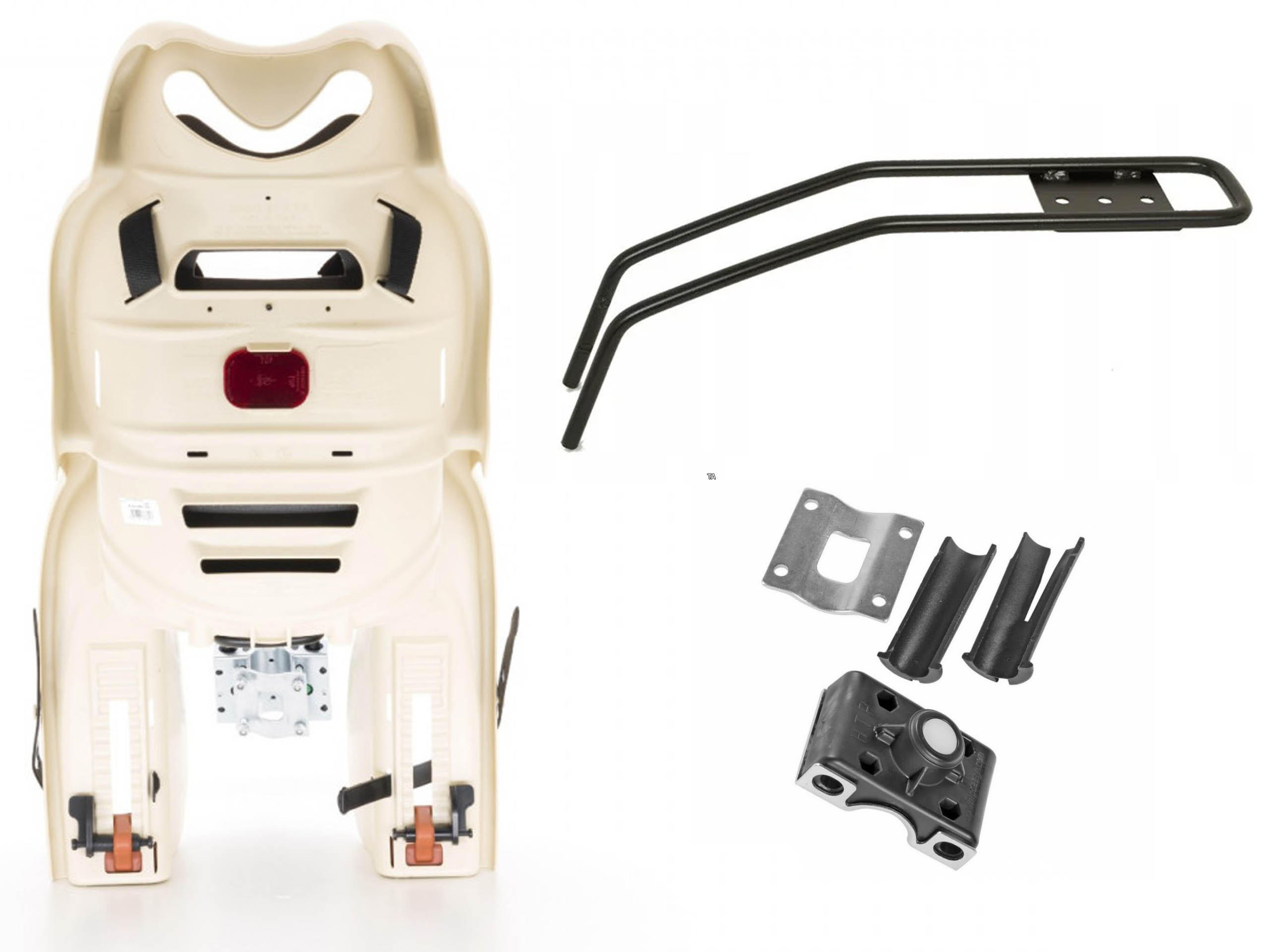 SANBAS FOTELIK ROWEROWY NA ROWER BEŻOWY GW. 3 LATA Marka HTP DESIGN