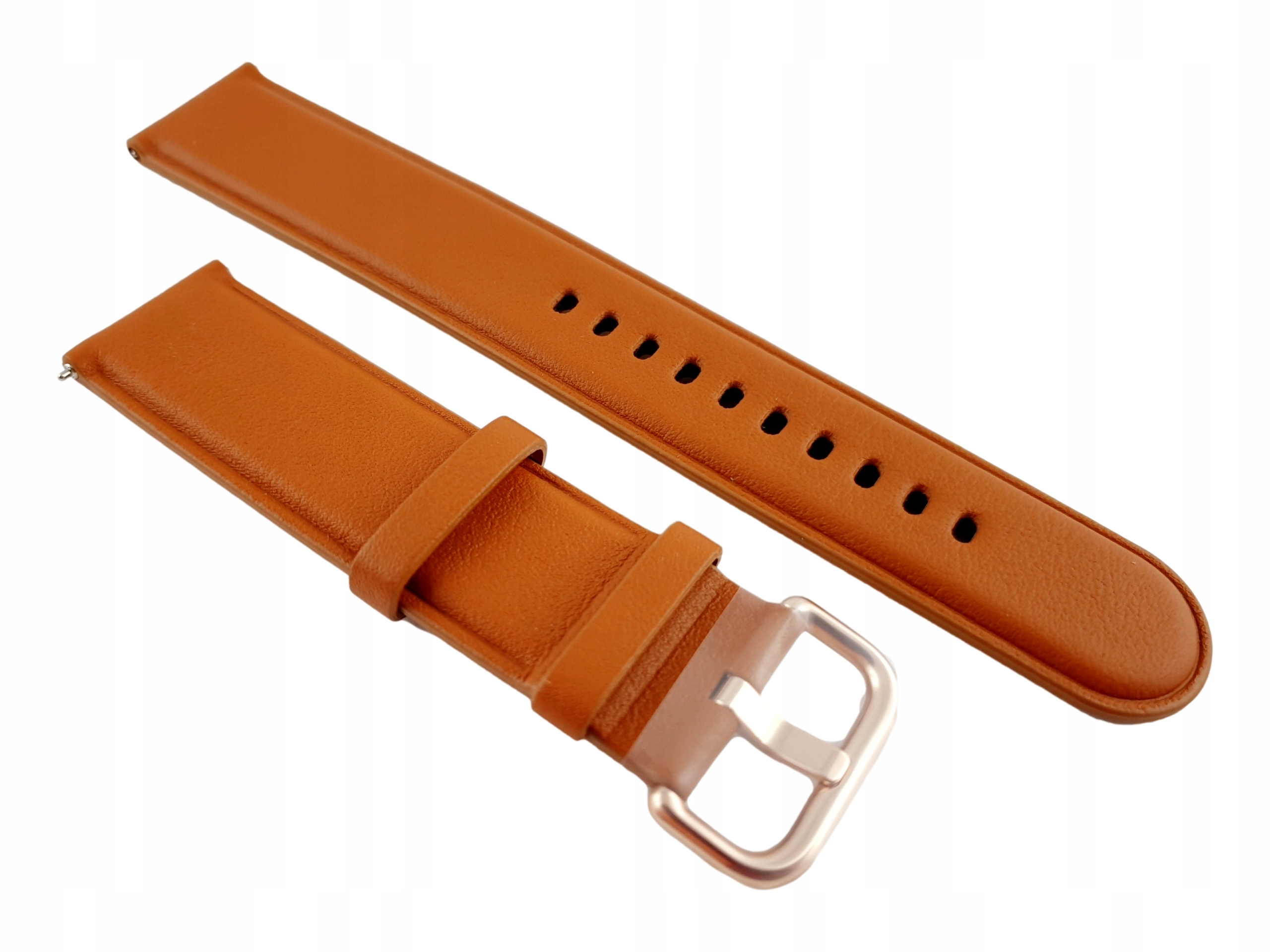 Samsung Galaxy Watch Active2 40mm 44mm Pasek Skórzany Brąz M/L