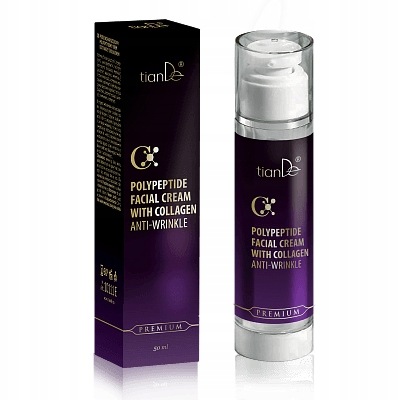 Polypeptidový pleťový krém s kolagenem na vrásky, 50 ml
