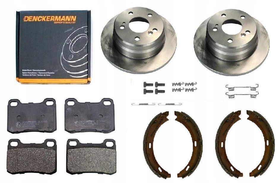 TARCZE KLOCKI SZCZĘKI MERCEDES W124 TYŁ KPL