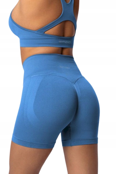 Spaio Spodenki damskie Fitness Push-up Pro jasnoniebieskie M