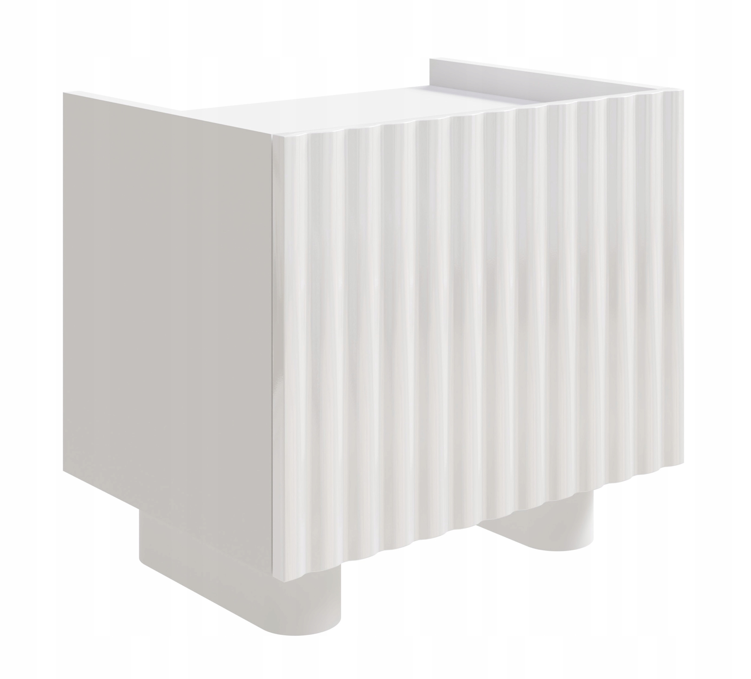 Noční stolek Fiorra 48 cm bílý lesk