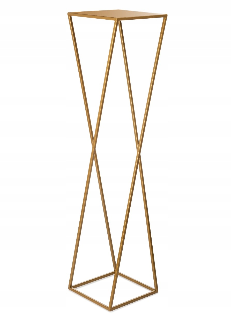 

Nowoczesny kwietnik stojący 100 cm z metalu złoty