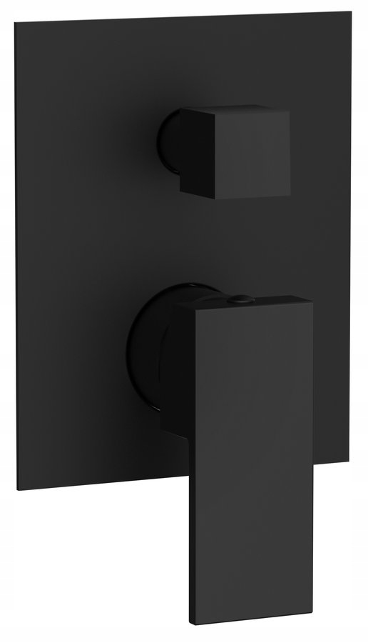 Podomítková vaňová a sprchová batéria Sapho Cubemix čierna