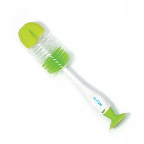 SZCZOTKA Z GĄBKĄ DO MYCIA BUTELEK I SMOCZKÓW Babyono zielona Marka Babyono