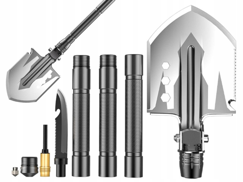 Skládací lopata Survival 12 prvků