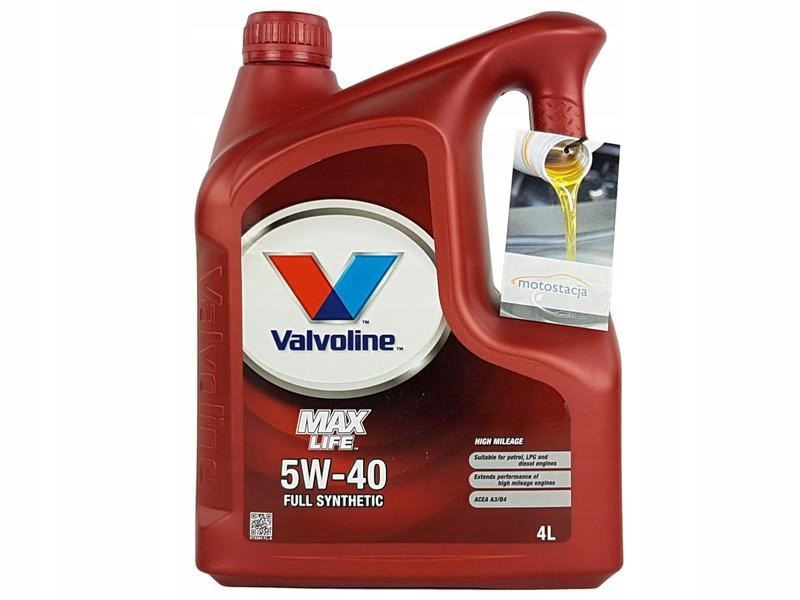 

Valvoline Maxlife Synthetic 5W40 Sn/cf A3/B4 8L
