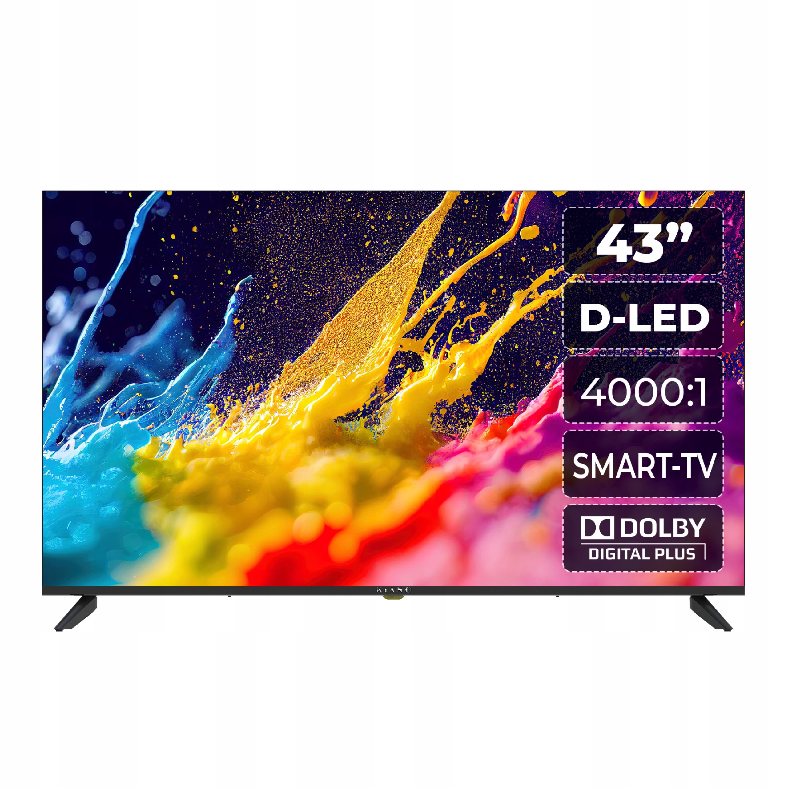 Televizor Kiano 43" Elegance Smart Tv Bezrámečkový D-led Ultra Hd Hdmi CL+