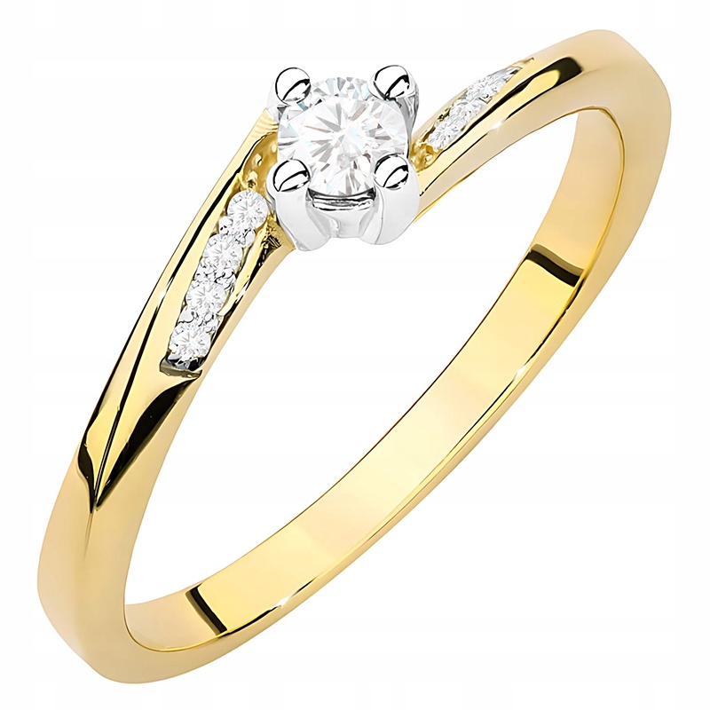 Zlatý Prstýnek s Brilianty 0,19 ct