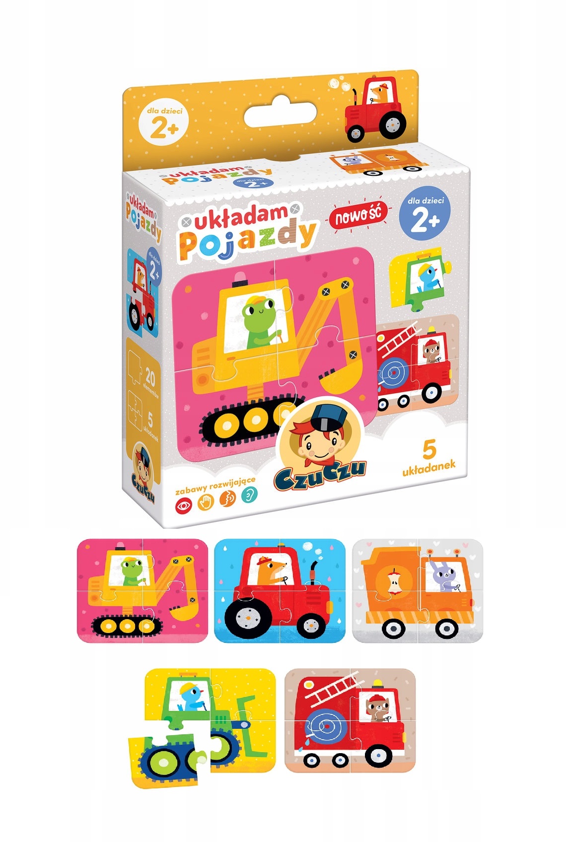 

Czuczu Puzzle Układam Pojazdy 20ELEMENTÓW 2+