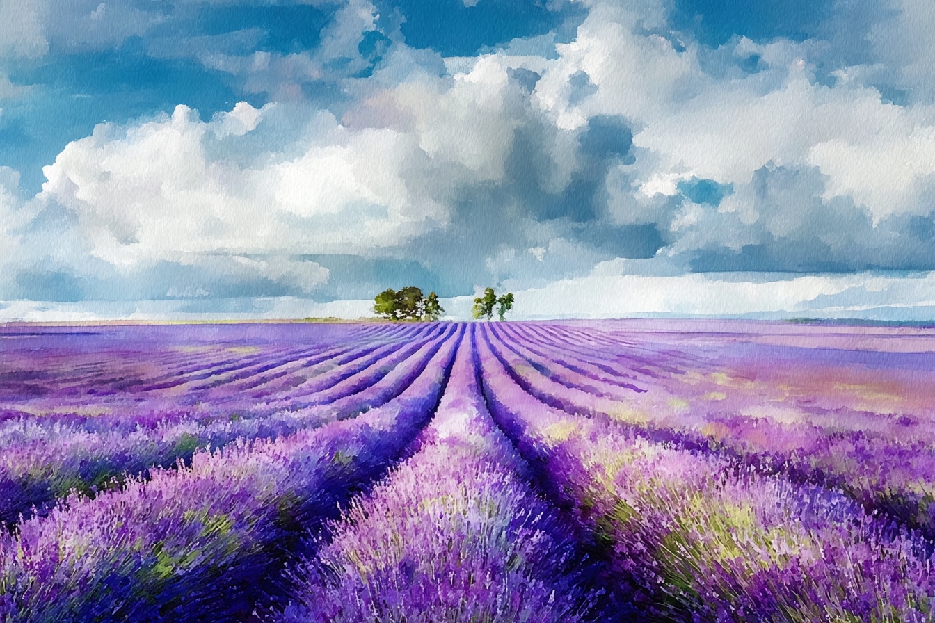 Fototapeta Flizelina Krajina Příroda Pole Květiny Bylinky Levandule 416x290 130g
