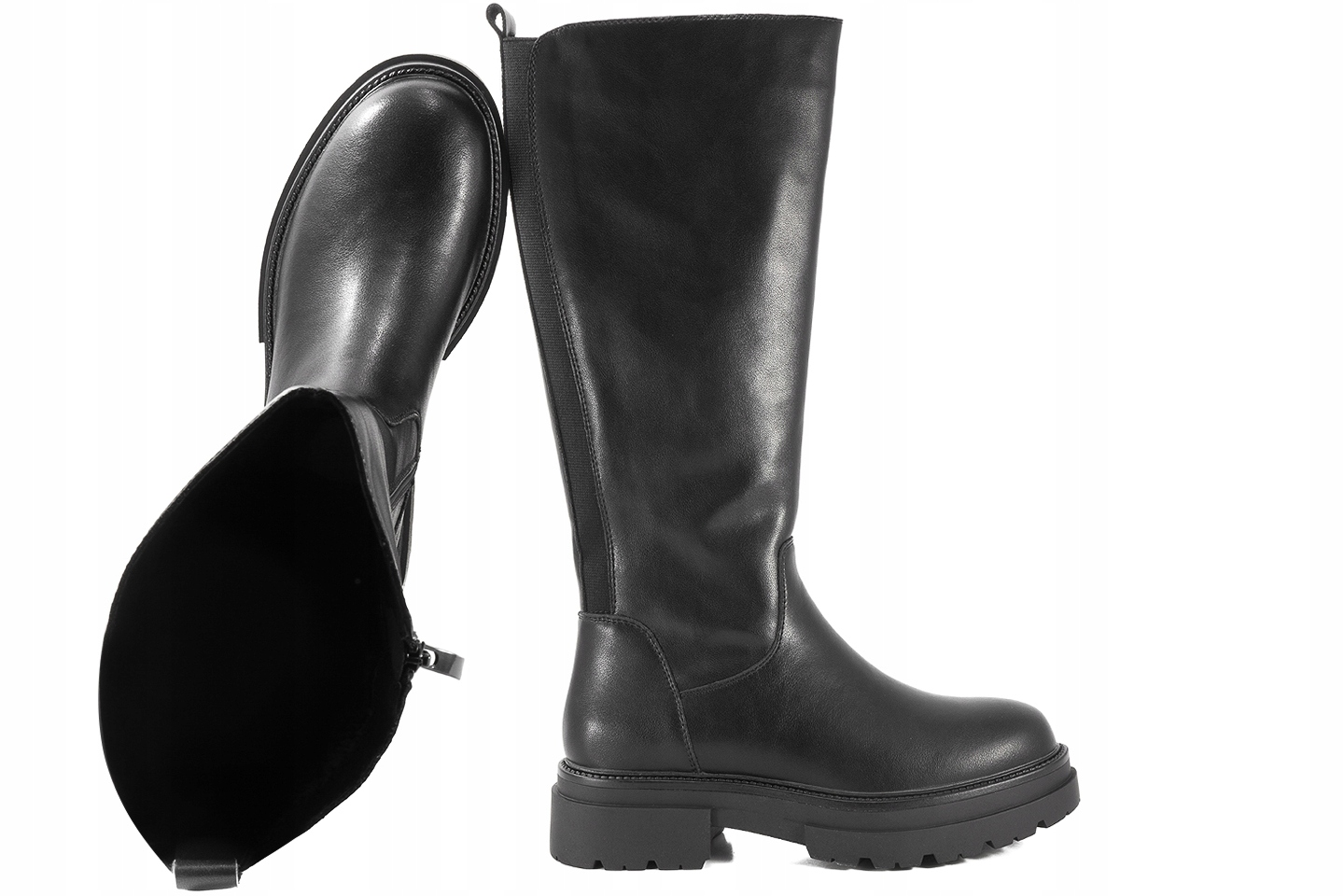 Sergio Leone KZ333-S Kozačky Zateplené Vysoká Kůže Přírodní Kozačky 36