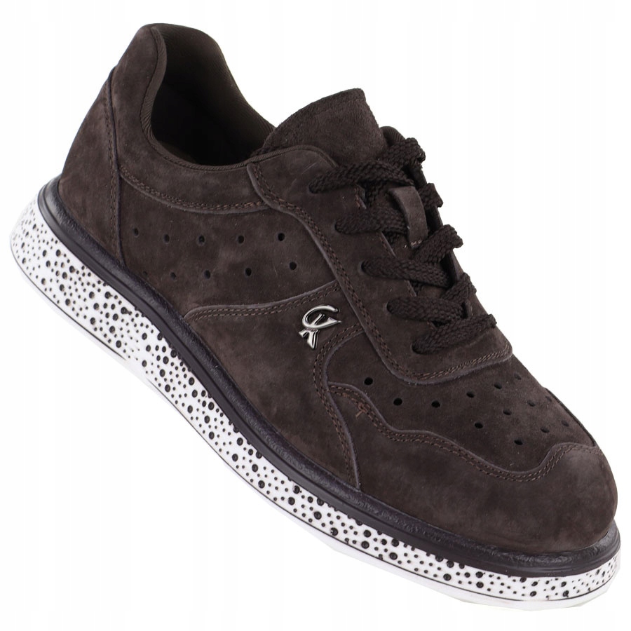 Dámské kožené semišové polobotky hnědé Vinceza 66903 39