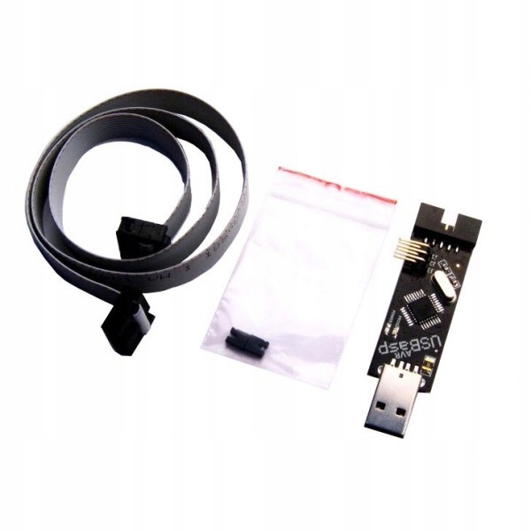 Programator AVR zgodny USBasp ISP + taśma IDC Kod producenta 20000002