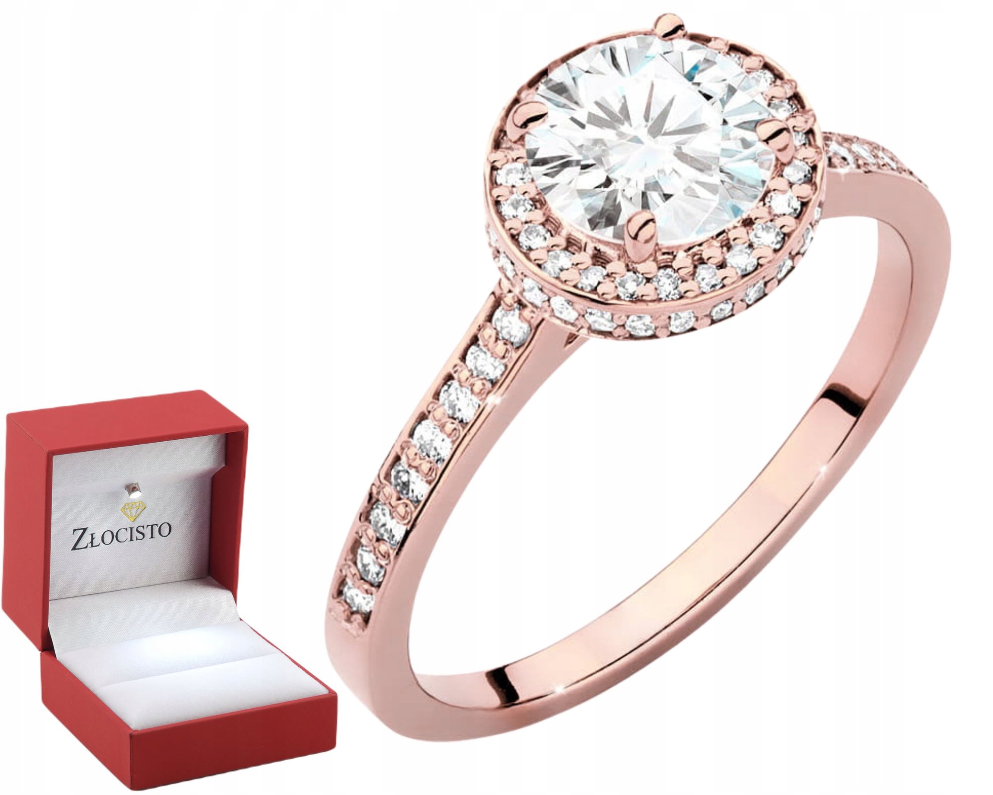 Bohatý Prstýnek Laboratorní Diamanty Zlato 585 Dárek Gravírování