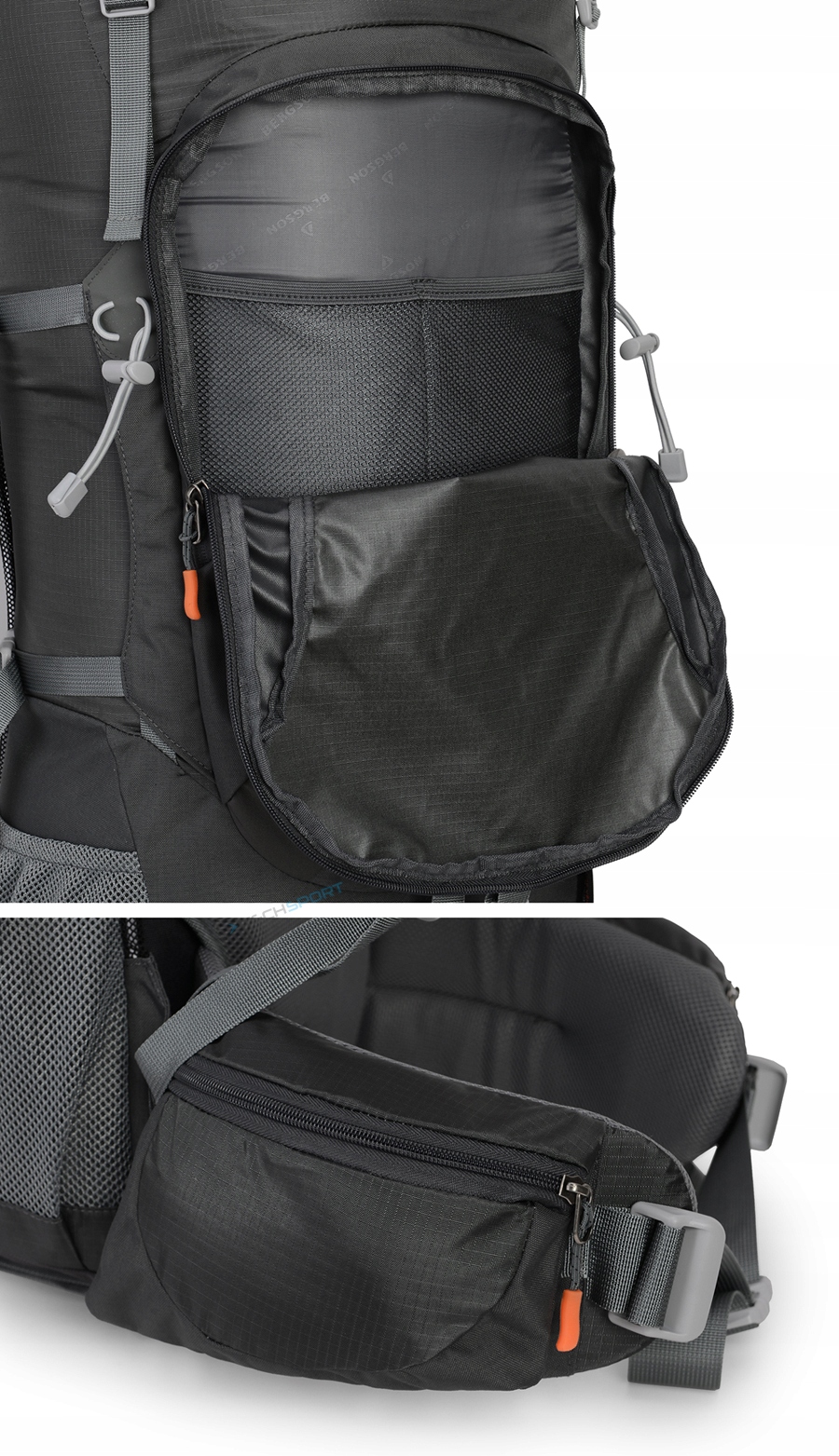 BERGSON MATTERHORN WYGODNY PLECAK GÓRSKI 60-70L Wysokość 86 cm