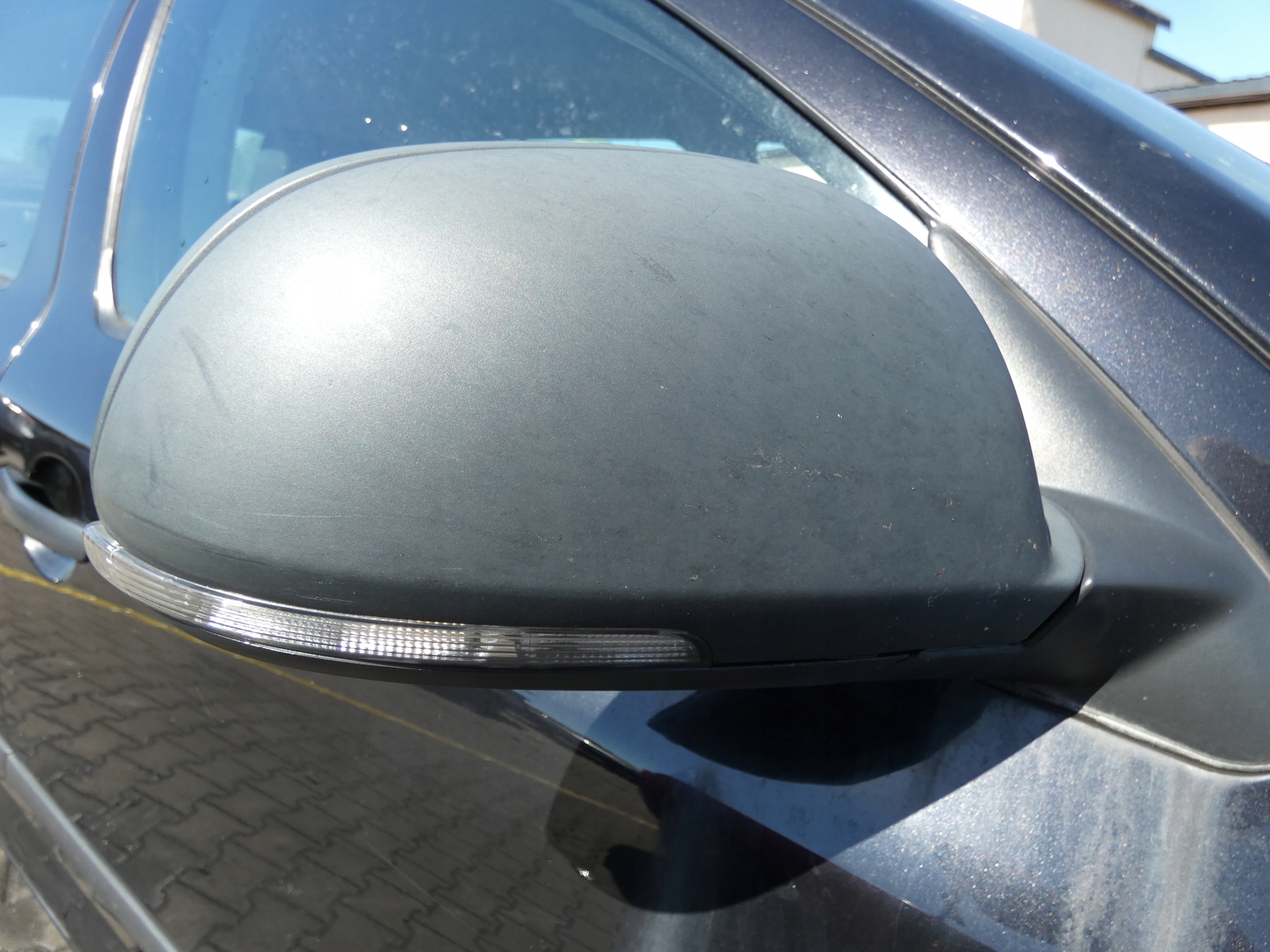 KOMPLETNE LUSTERKO ZEWNĘTRZNE PRAWE CZARNY MAT SKODA OCTAVIA II LIFT 08-13