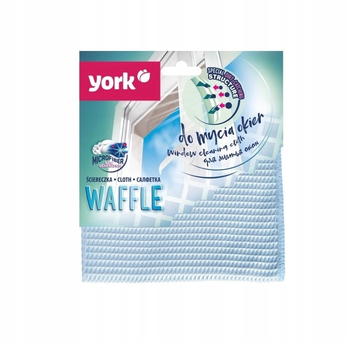 

York, Ścierka z mikrofibry do okien Waffle