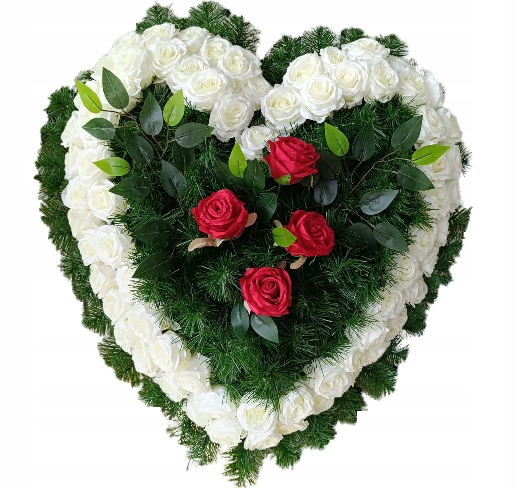Dekorace Na Hrob Pomník Svazek Hřbitov Srdce 100 cm! Umělé Květiny Šerpa