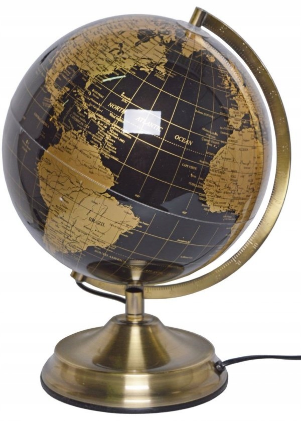 GLOBUS PODŚWIETLANY SREBRNO-NIEBIESKI DUŻY 36 CM