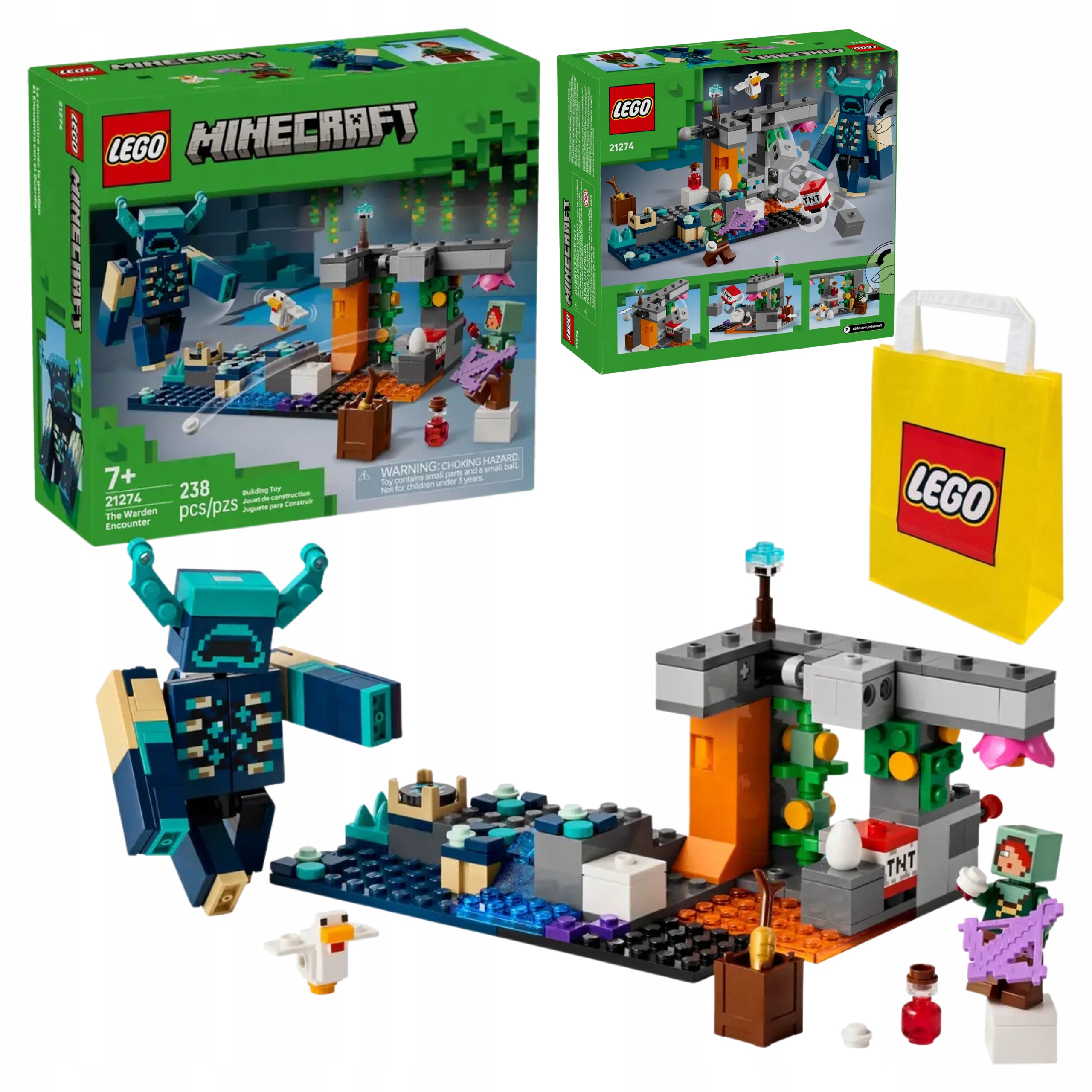Lego 21274 Minecraft Setkání se Strážcem stavebnice Lego Taška Dárek