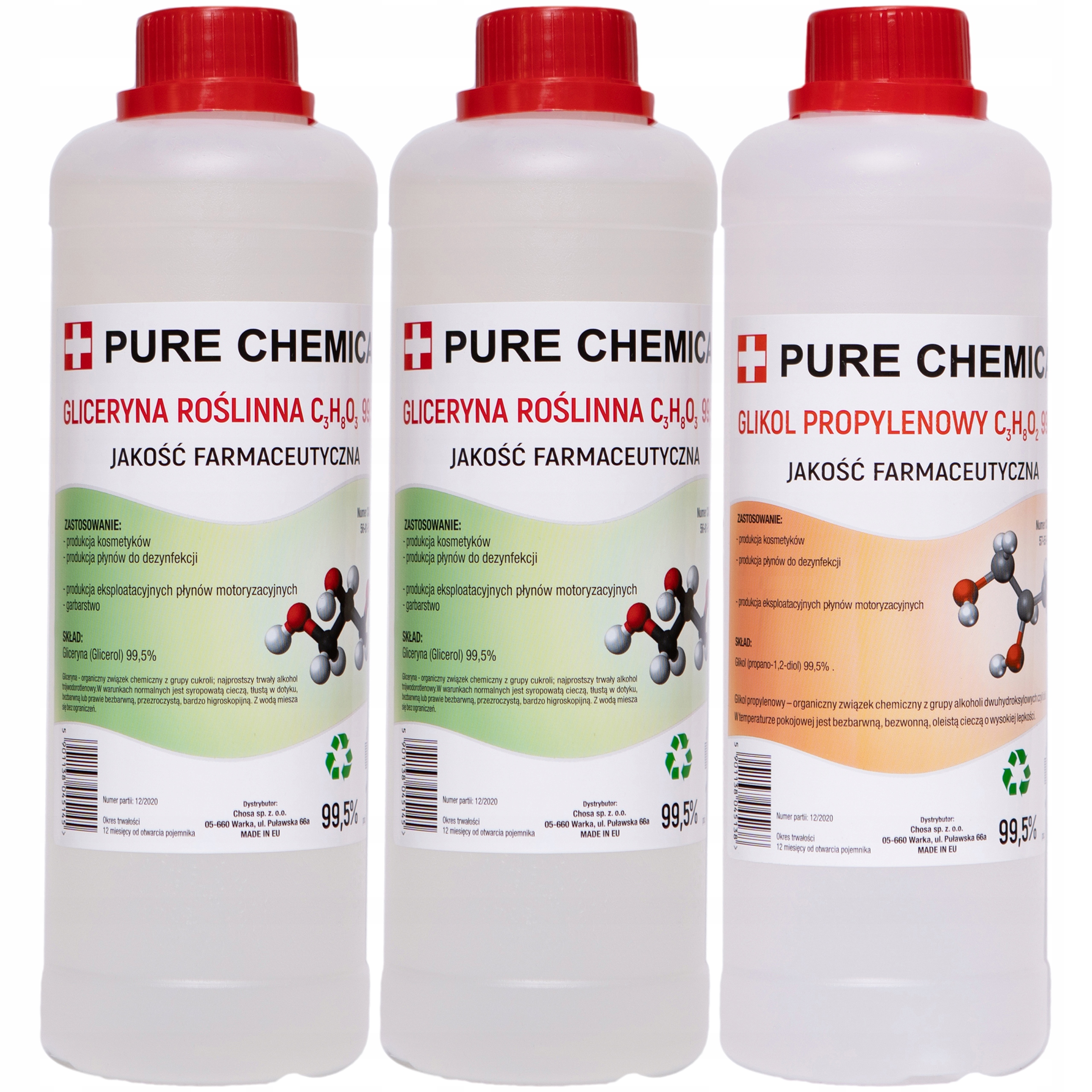 

2x Gliceryna I Glikol Czysty Bezwonny 3L 3000ml
