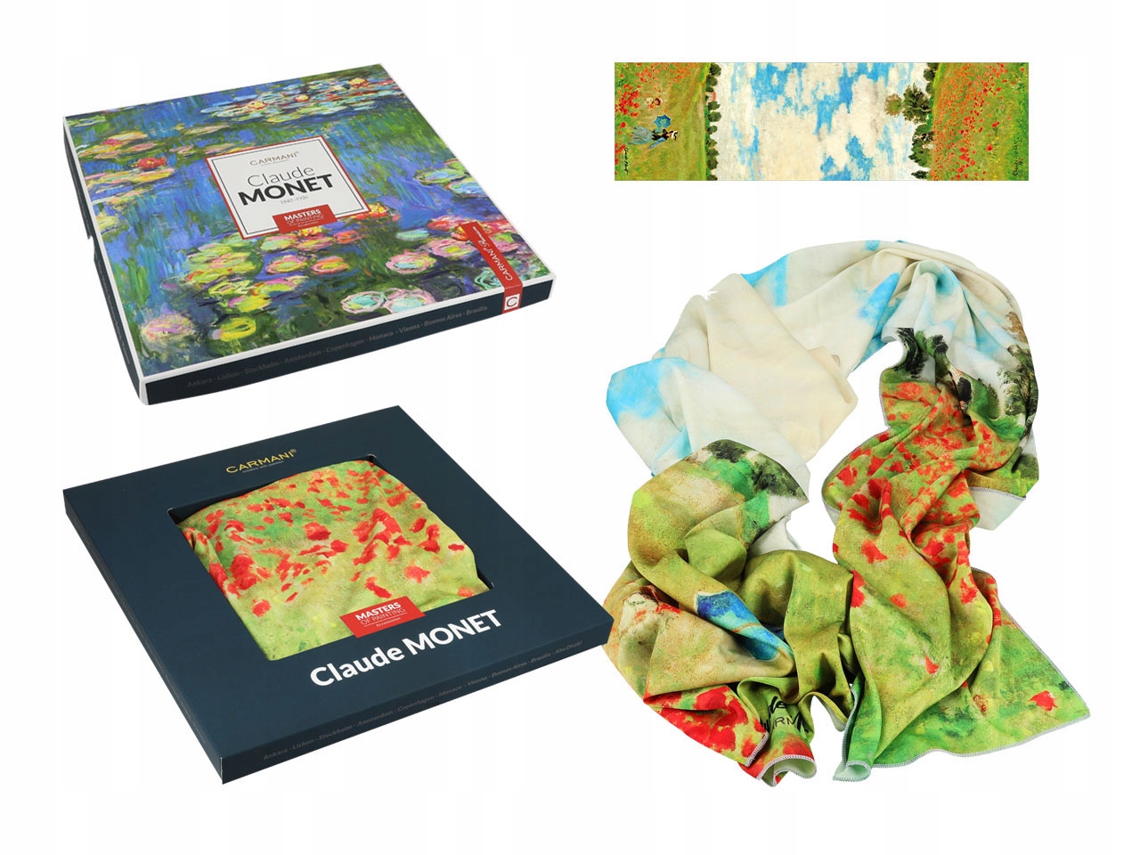 Dámská Šála Šátek Claude Monet Pole Máků Šátek Dárek Pro Ni