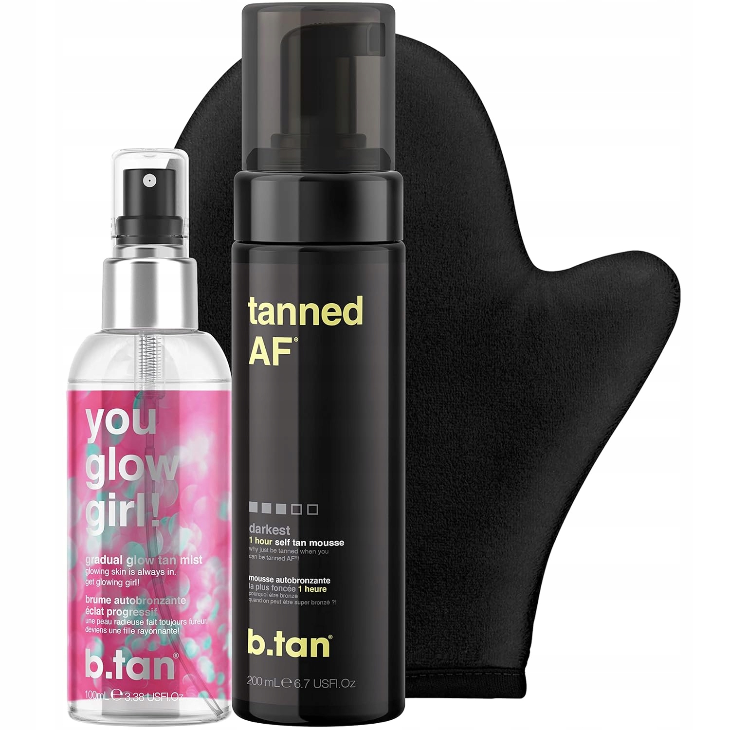 B.tan Tanned Af Samoopalovací pěna rukavice Glow