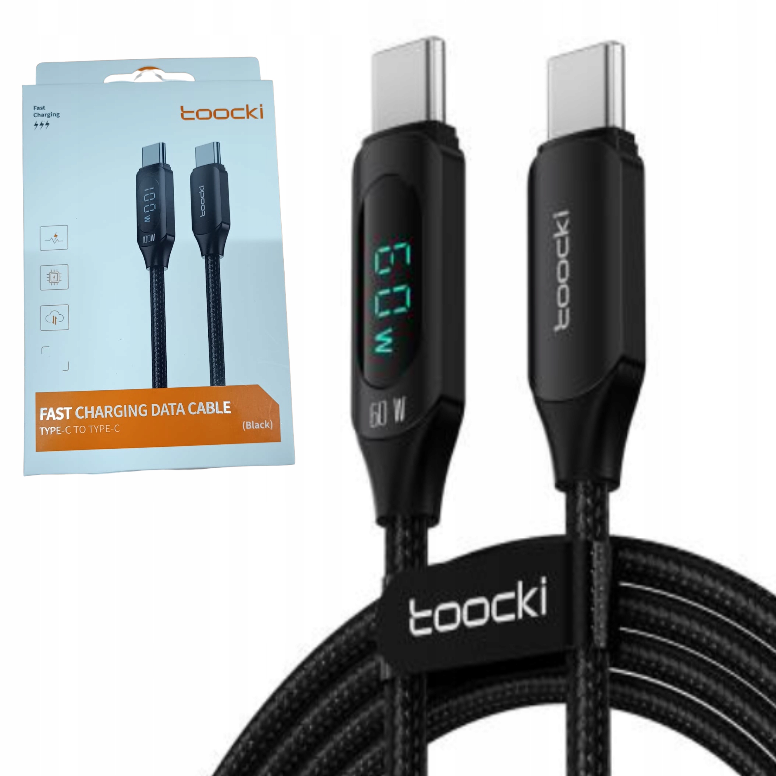 Kabel DIKOM USB - USB typ C 2 m czarny