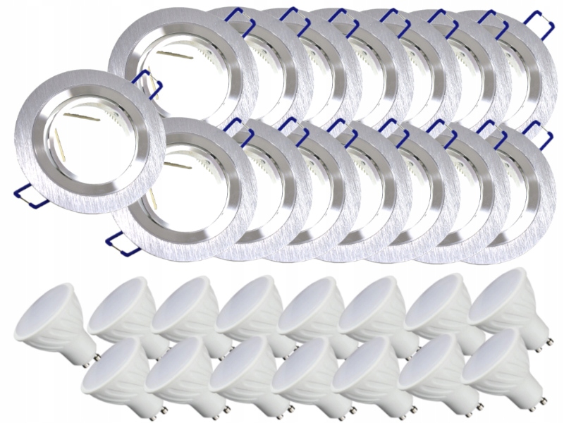 

Zestaw Oprawy Sufitowe Halogen 15x +Żarówki 3,5W