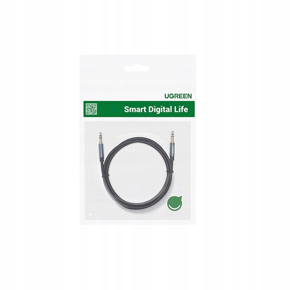 Ugreen kątowy kabel Aux 2 x mini jack 3,5 mm 1m niebieski (AV112)
