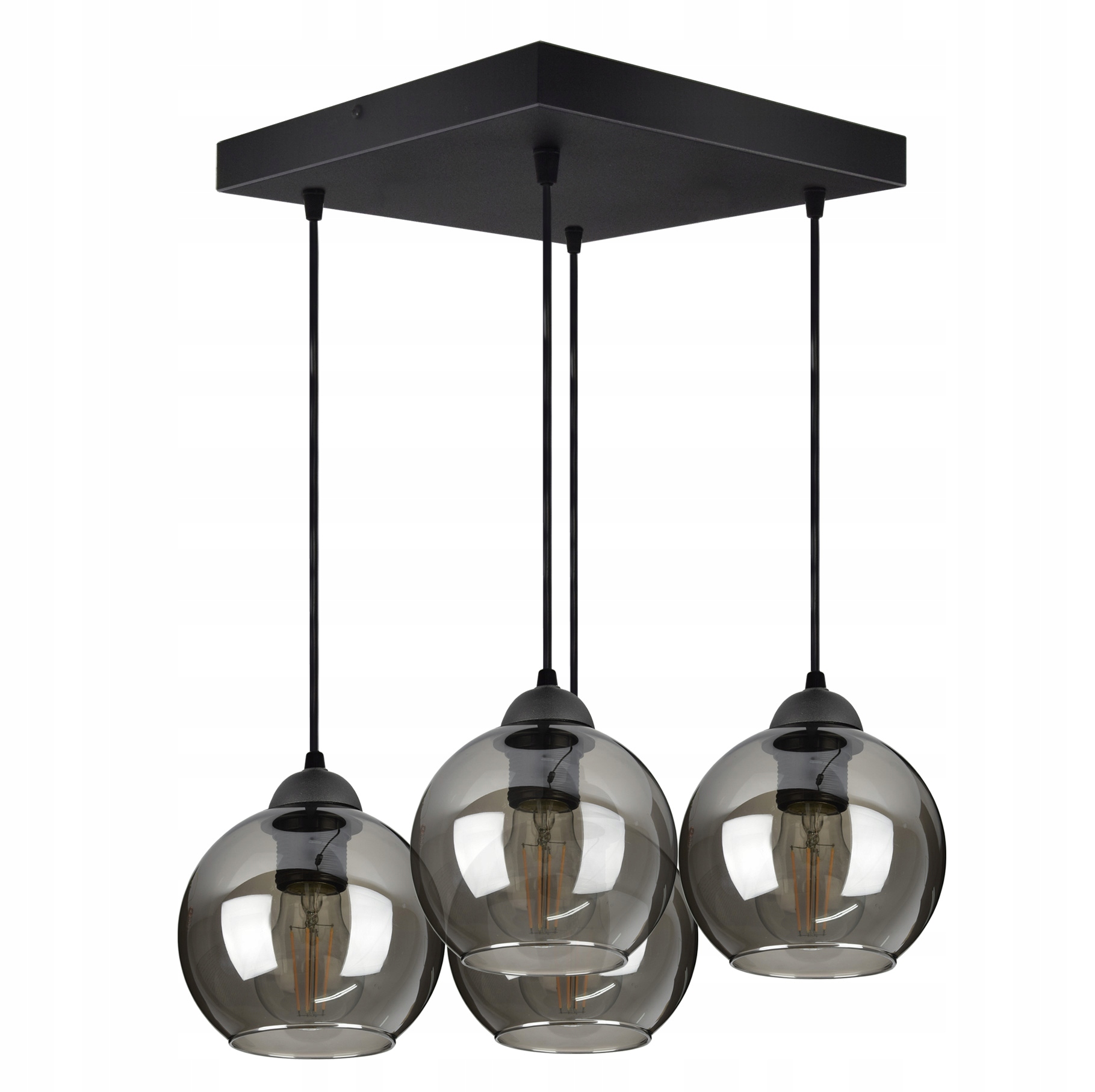 

Szklana Lampa Wisząca Sufitowa Żyrandol Kule Led