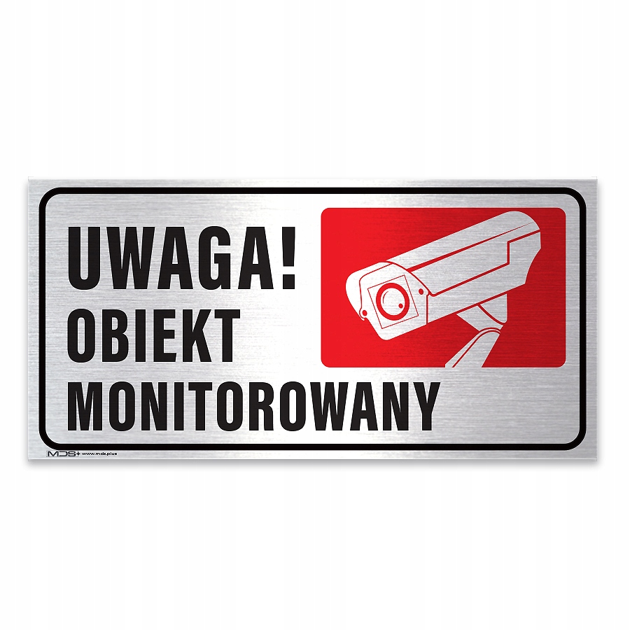 

Tabliczka znak uwaga obiekt monitorowany 10x20 cm