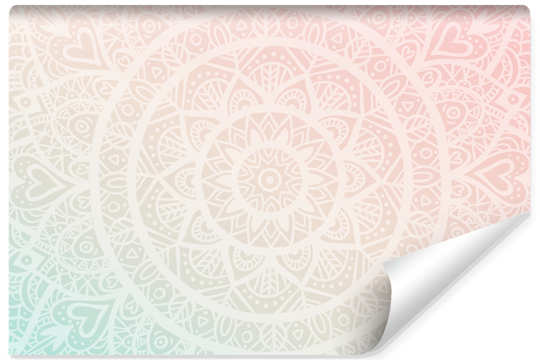 Fototapeta do obývacího pokoje Pastely Mandala Ornamenty Boho styl 405x270
