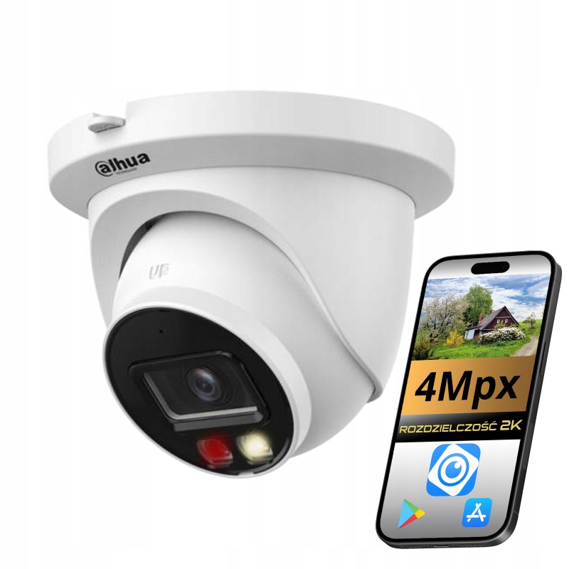 Ip Kamera Dahua 4MP Full-color Wizsense IPC-HDW2449T-S-LED Mikrofón IP67