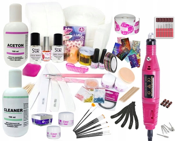 

Zestaw Żelowy Do Paznokci Manicure Xl+frezarka
