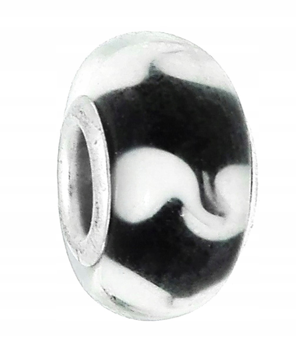 

Zawieszka beads - czarno biała