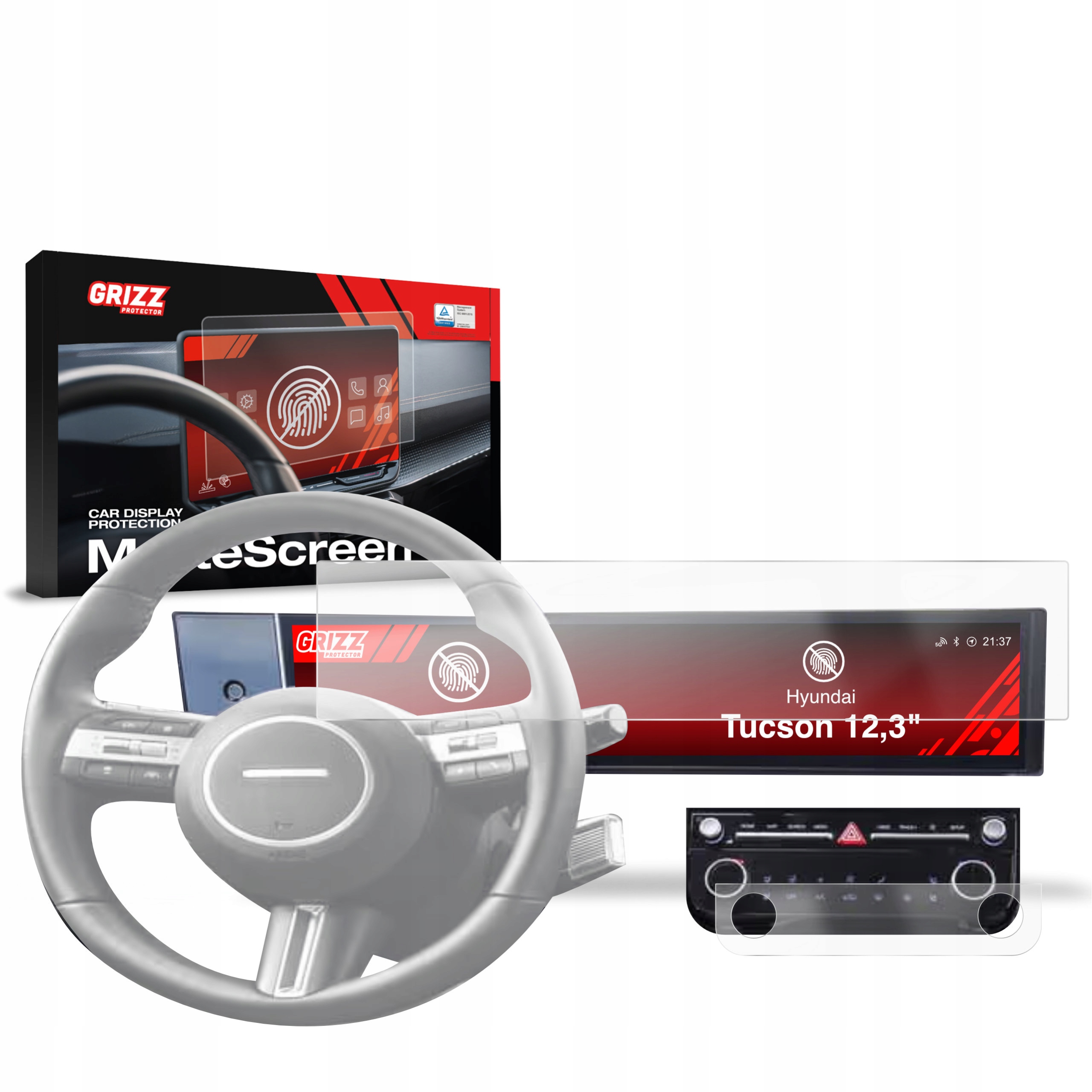 2w1 Folia Antyodciskowa do Hyundai Tucson 12,3" (2024-2025)
