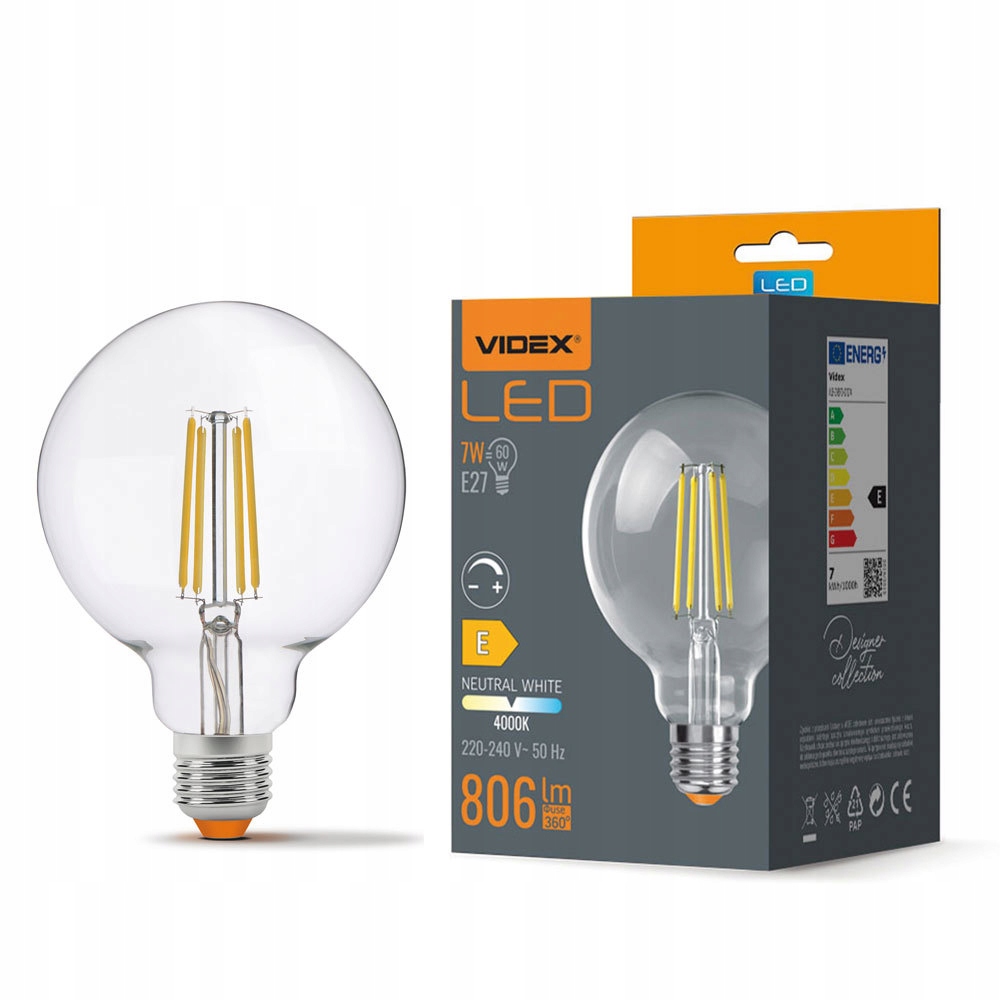 

Żarówka Led Filament 7W 806lm 4000K E27 neutralna
