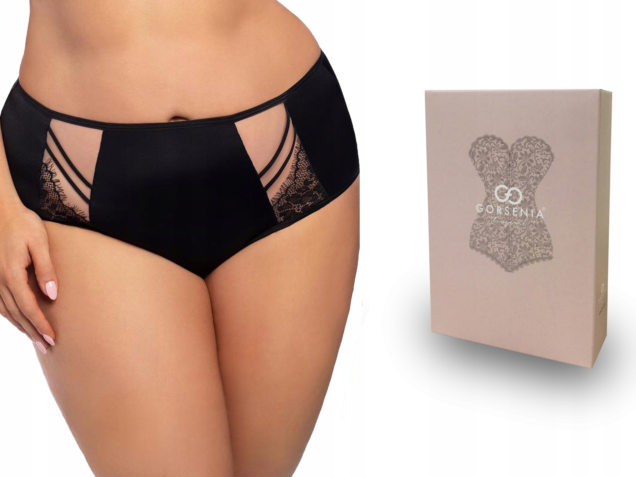 

Pełne figi Gorsenia K497 Paradise, czarne, XL