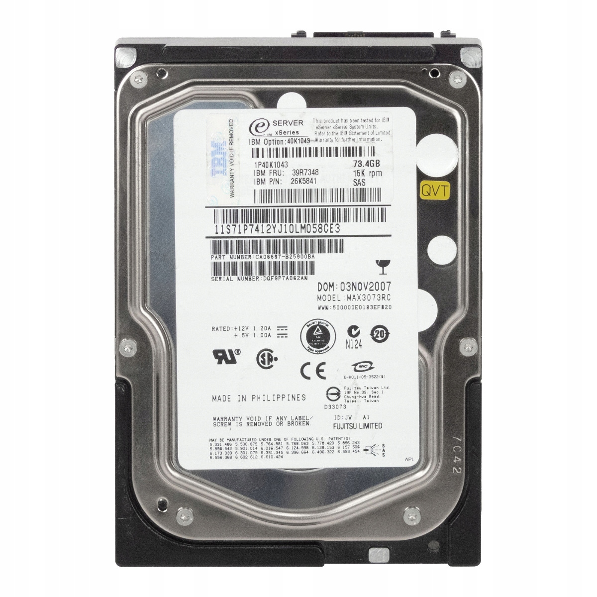 Ibm 73.4GB 39R7348 26K5841 15K 16MB SAS-1 3.5'' MAX3073RC